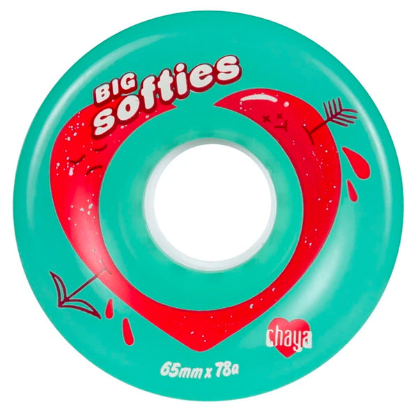 Chaya Big Softie 65mm Skateboard Wheels - 4 Pack Set for Smooth Cruising & Street Skating