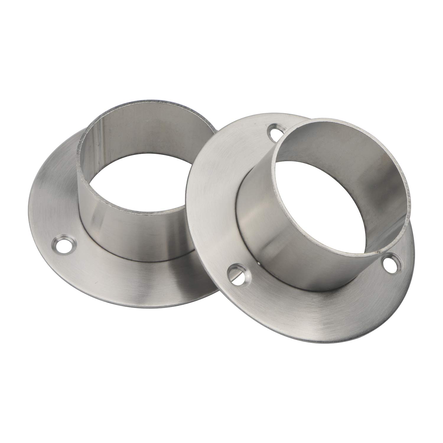 4Pcs Heavy Duty Stainless Steel Closet Rod Flange Holder - 2 Inch (51mm) Inner Diameter Pipe Mounting Bracket - Perfect for Wardrobe, Closet Organization & DIY Home Storage Solutions