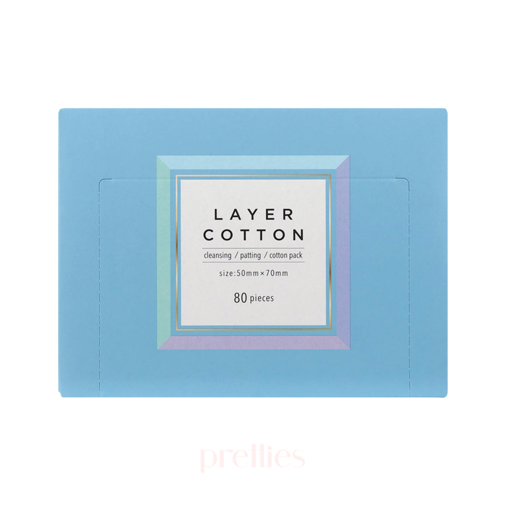 5-Layer Natural Cotton Pads by Cotton Labo - 80 Count | Gentle Makeup Remover & Skincare for Sensitive Skin | Perfect for Daily Facial Cleansing & Toner Application