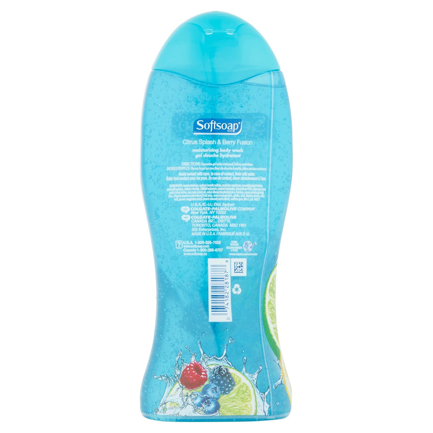 Softsoap Moisturizing Body Wash - Citrus Splash & Berry Fusion - 18 FL OZ (532 mL) Per Bottle - 3 Pack - Hydrating & Refreshing Shower Gel for Dry Skin - Perfect for Daily Use & Spa Day at Home