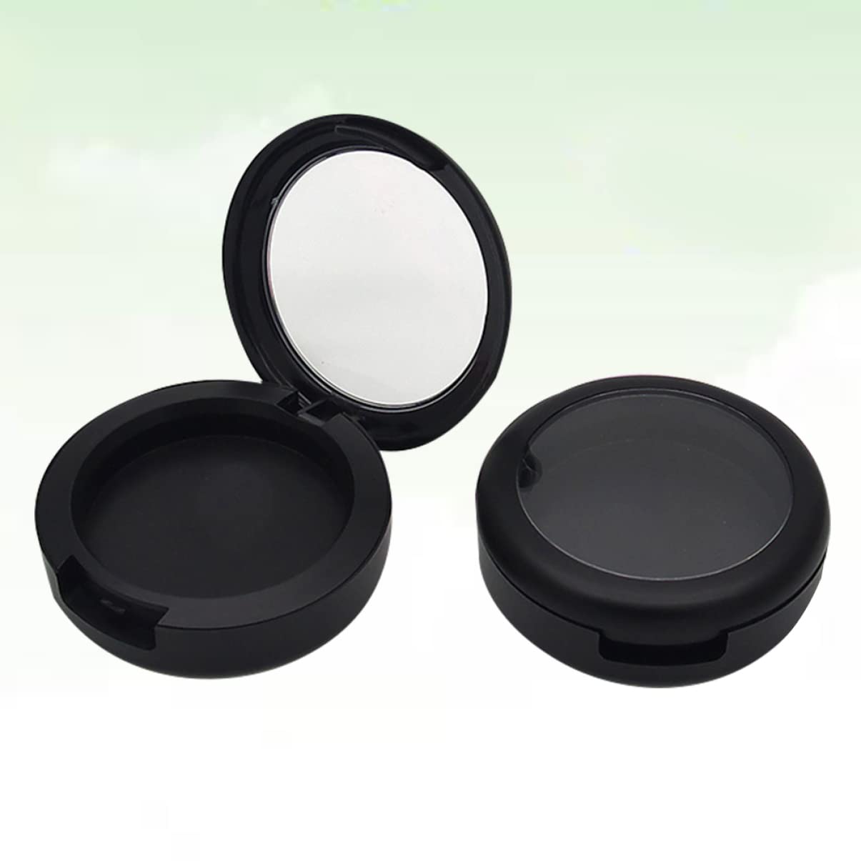 Beaupretty 2-Pack Round Refillable Travel-Size Plastic Cosmetic Containers - Leakproof & Odorless for Blush, Creams & Liquids | Perfect for Makeup Travel Kit & Daily Beauty Storage