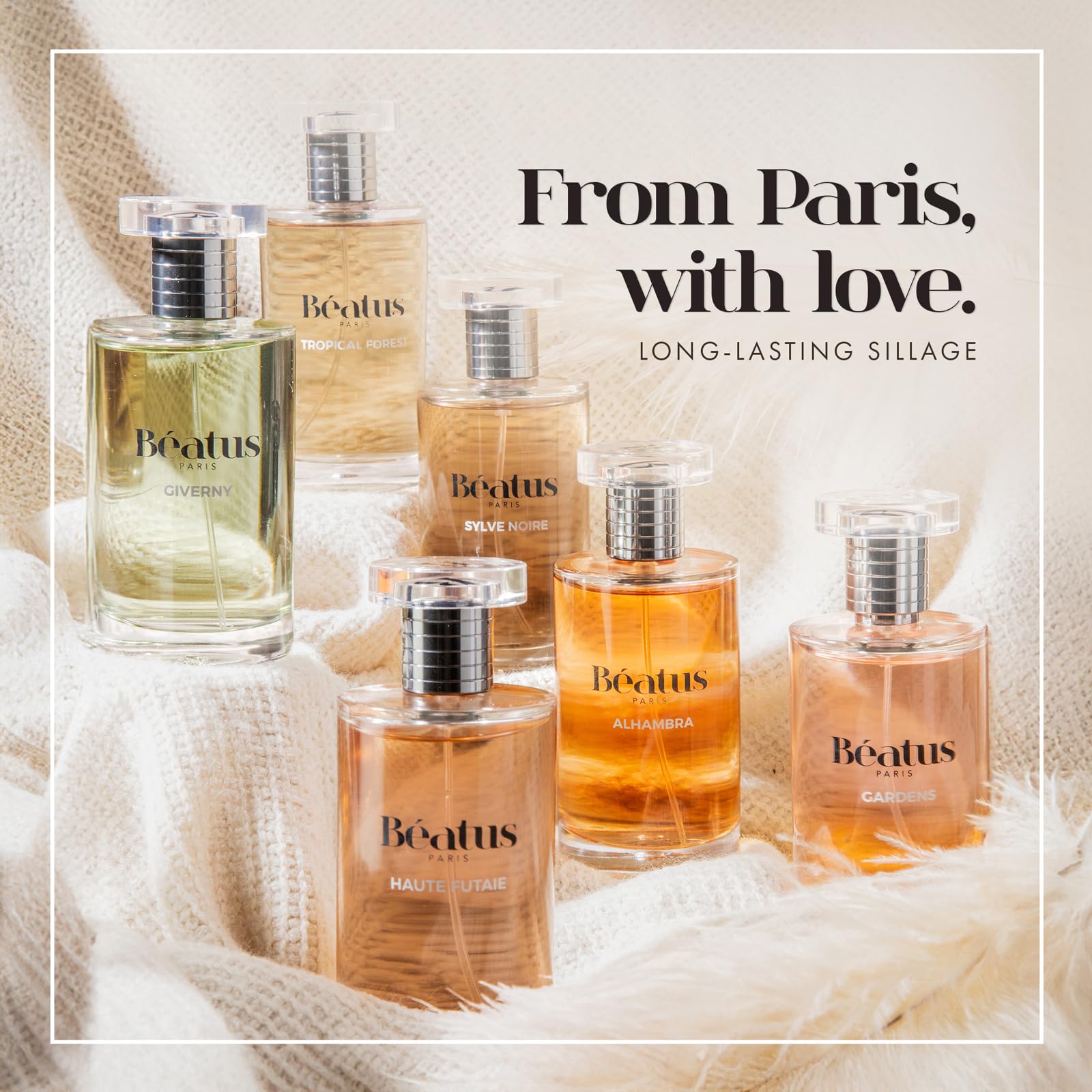 Beatus Paris Haute Futaie Men's Luxury Cologne - Long Lasting Fragrance with Grapefruit, Lavender, Leather & Oud Notes - 3.4 oz Eau de Parfum - Perfect for Date Night, Office & Special Occasions
