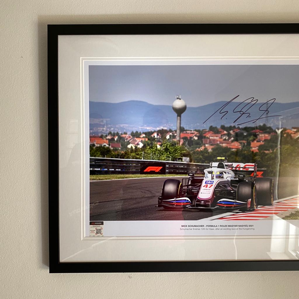 Authentic Signed F1 Official Mick Schumacher Hungaroring 2021 Collectible - Perfect for Motorsport Fans & Memorabilia Collectors