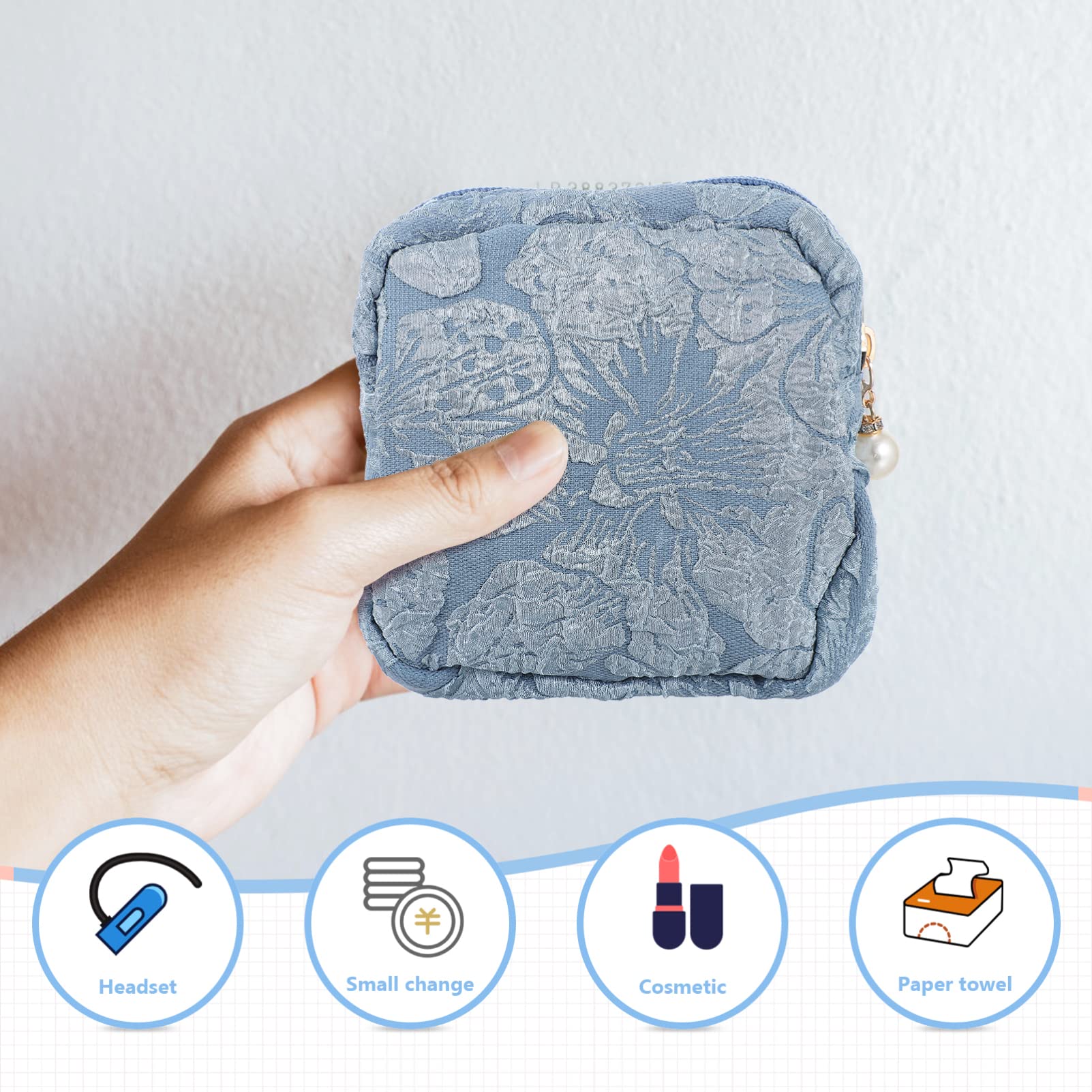 EXCLUZO Sanitary Napkin Bag - Leak-Proof Menstrual Pad Holder, Nursing Pouch & Travel Cosmetic Organizer for Women | Perfect for School, Gym, Work & Travel Essentials