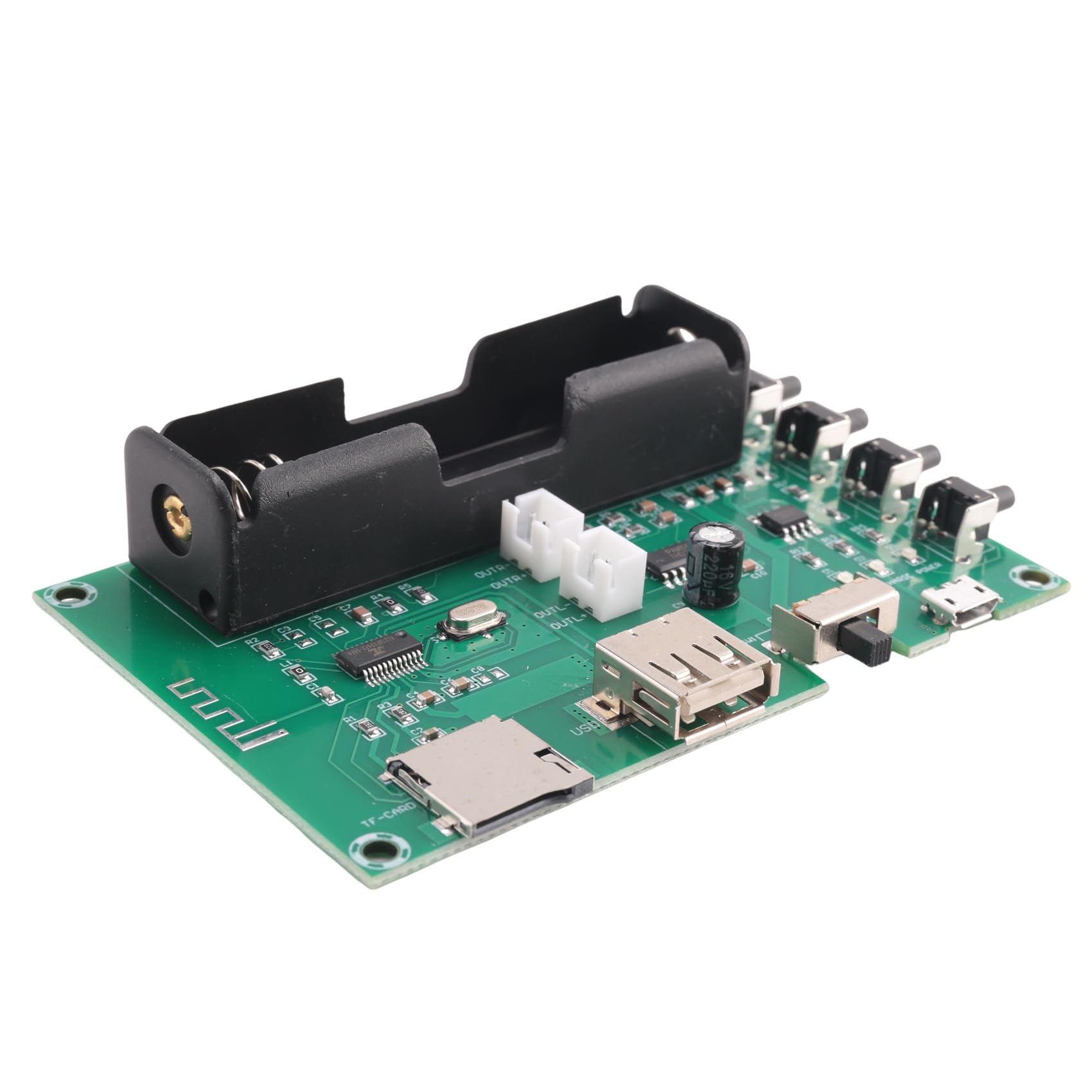 Spactz XH-A150 Bluetooth 5.0 Amplifier Board - 10W Mini Digital Audio Power Amp with Rechargeable Lithium Battery for DIY Speakers, Portable Sound Systems & Home Audio Projects