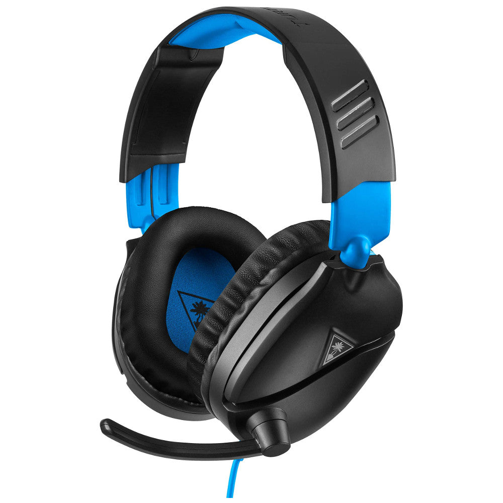 Turtle Beach Recon 70 Wired Gaming Headset - Lightweight & Comfortable with 40mm Speakers - Compatible with PS5, PS4, Xbox One, Series X, Nintendo Switch & PC (Black/Blue) - Perfect for Competitive Gaming & Long Sessions