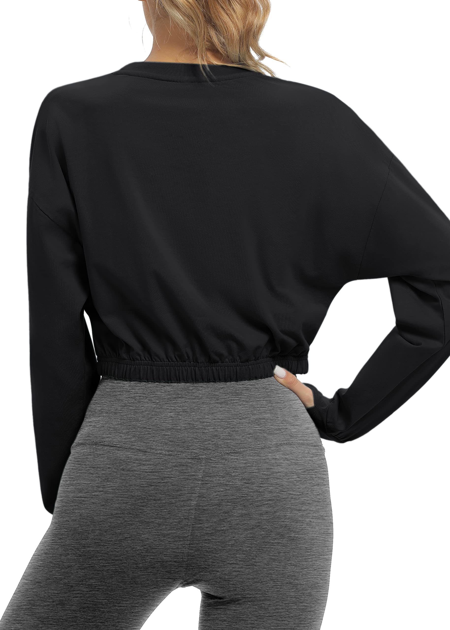 Bestisun Women's Long Sleeve Workout Shirts - Athletic Gym & Yoga Crop Tops - Moisture Wicking, Breathable Fitness Tops for Running, Pilates & Home Workouts