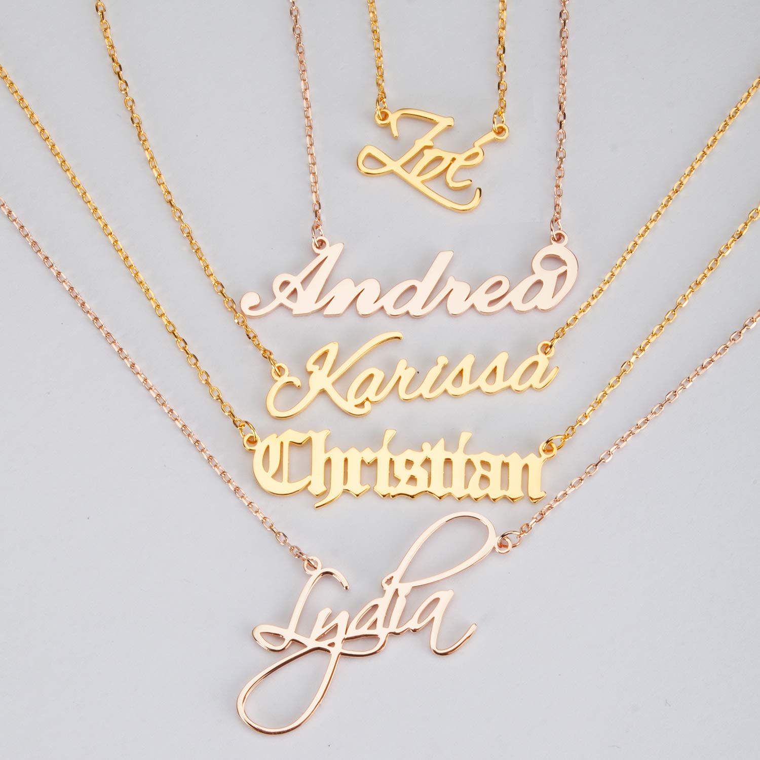 Personalized Sterling Silver Name Necklace - Custom Gold Jewelry Gift for Women & Teens - Birthday & Special Occasions