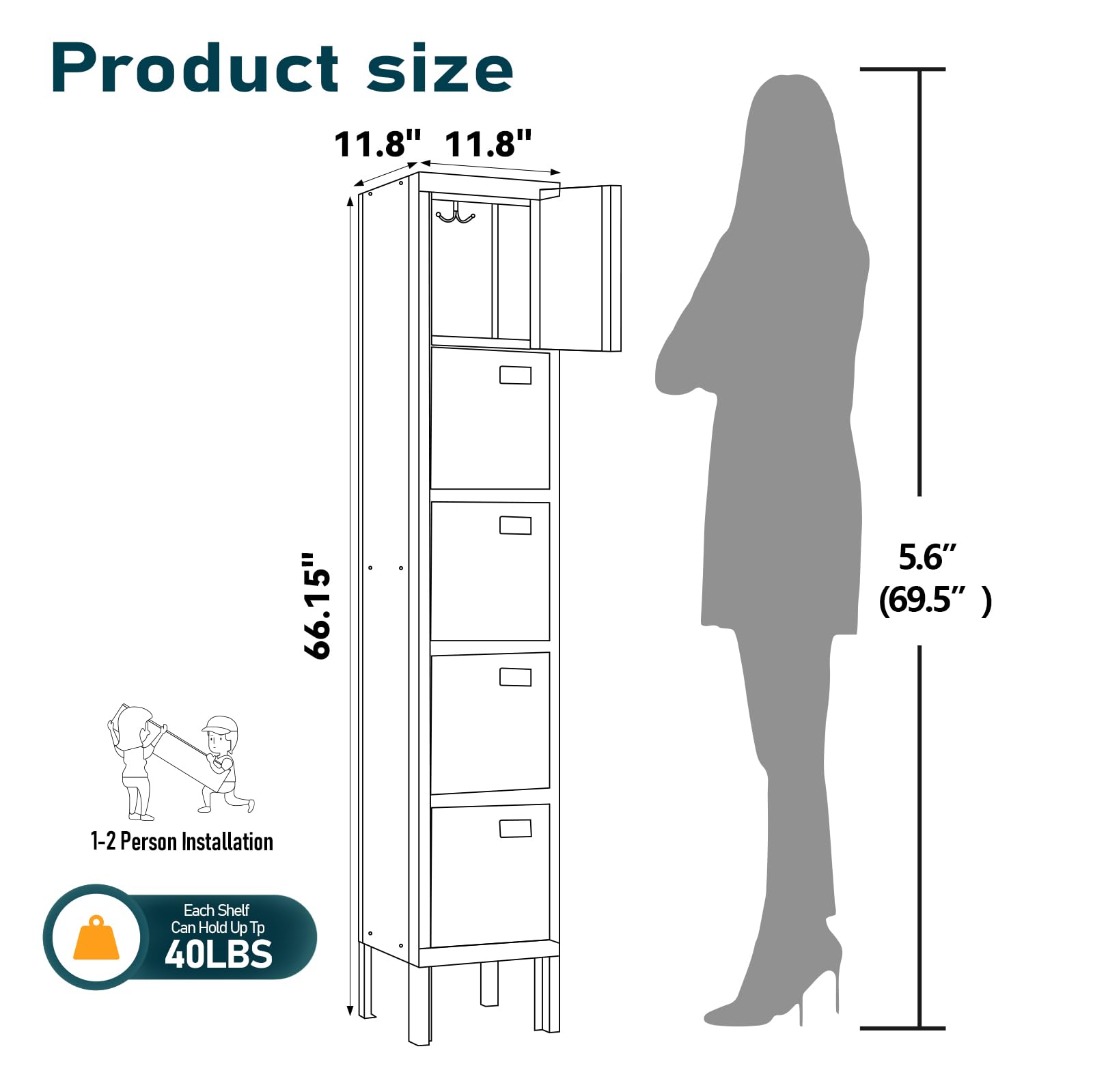 Heavy Duty Metal Locker - 66