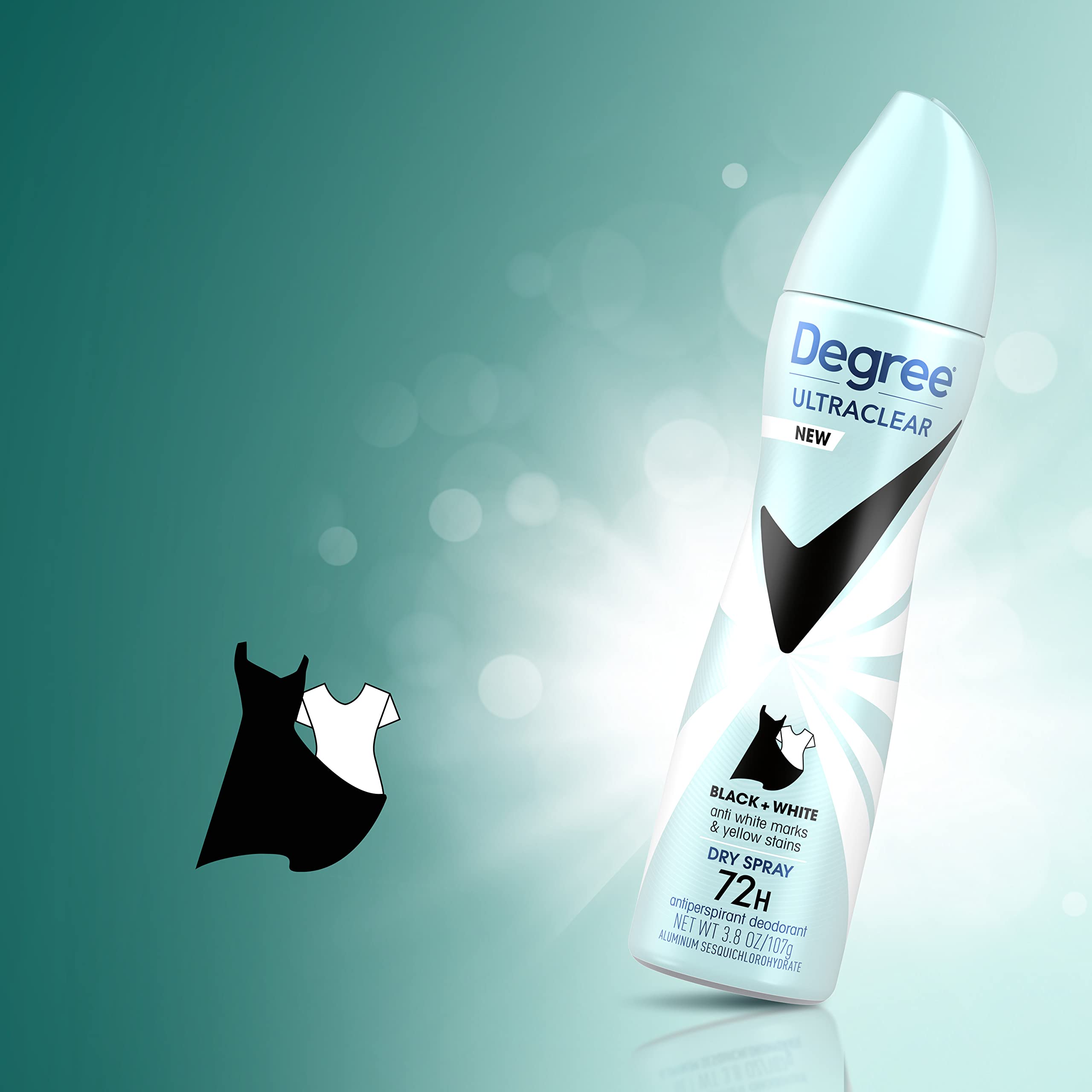 Degree Ultraclear Women's Antiperspirant Deodorant Dry Spray - 48-Hour Odor & Wetness Protection, Invisible Finish - Perfect for Gym, Work & Everyday Freshness