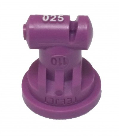 TeeJet Turbo TT110025-VP Wide Angle Flat Fan Visiflo Spray Nozzle - 110° Spray Angle - 0.25 GPM Flow Rate - Purple (12 Pack) for Agricultural Spraying, Crop Protection and Lawn Care