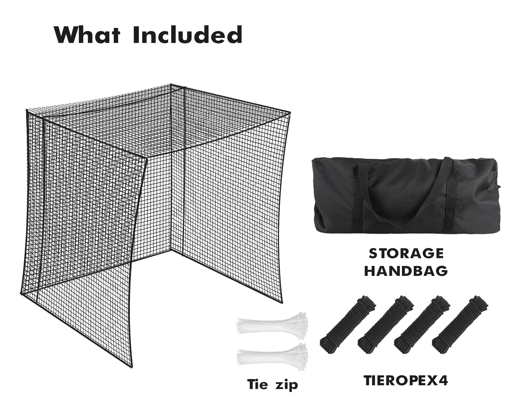 Premium Golf & Baseball Batting Cage Net for Indoor/Outdoor Practice - Heavy Duty Backyard Training Net for Golfers & Baseball Players - Perfect for Driving Range, Backyard Drills & Sports Training