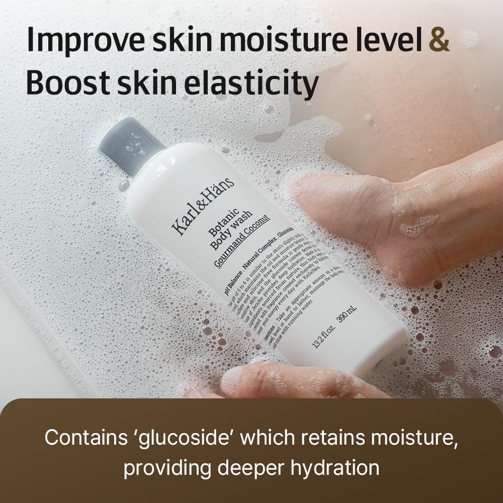 Karl & Hans Botanic Double Mint Vegan Body Wash & Body Lotion Set - Organic, Cruelty-Free for Men & Women - Refreshing Shower & Moisturizing Skincare Routine