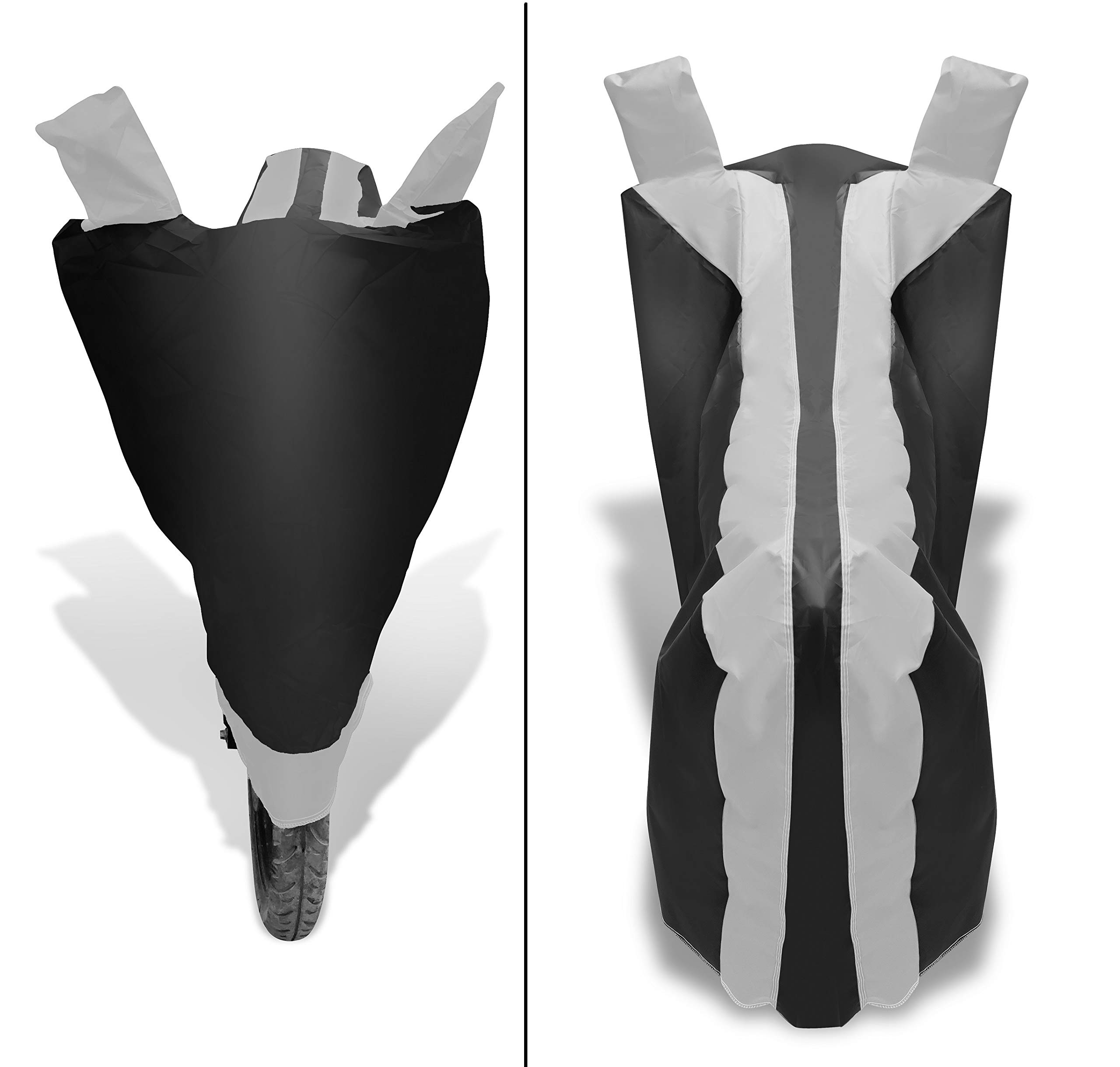Waterproof Bajaj Pulsar 220F Motorcycle Cover - All Weather Protection for Outdoor & Indoor Storage - Black & Silver (Fits Pulsar 220F Bike Models)