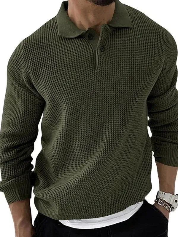 Men's Urban Polo Pullover Sweater - Stylish & Comfortable Knitwear for Casual Wear, Office & Outdoor Activities