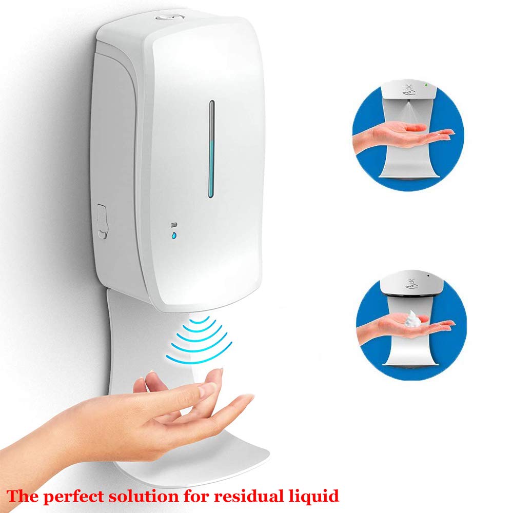 Automatic Hand Sanitizer Dispenser Drip Tray - Wall Mount Alcohol Catch Tray for Foam & Spray Soap Dispensers - Easy to Clean White Drip Catcher - Perfect for Restrooms, Hospitals, Offices & Public Spaces