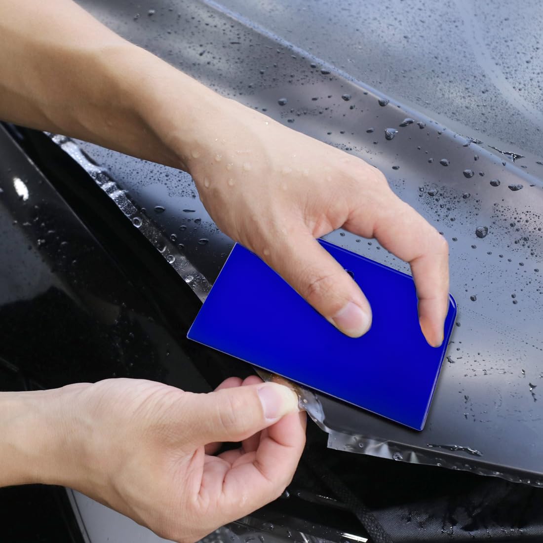 7-Piece Automotive Body Filler Spreader Set - 3,4,5,6 Inch Reusable Plastic Putty Knives for Car Body Repair, Paint Glazing & Caulking (Blue & Orange) - Perfect for DIY Auto Body Work & Professional Paint Shops