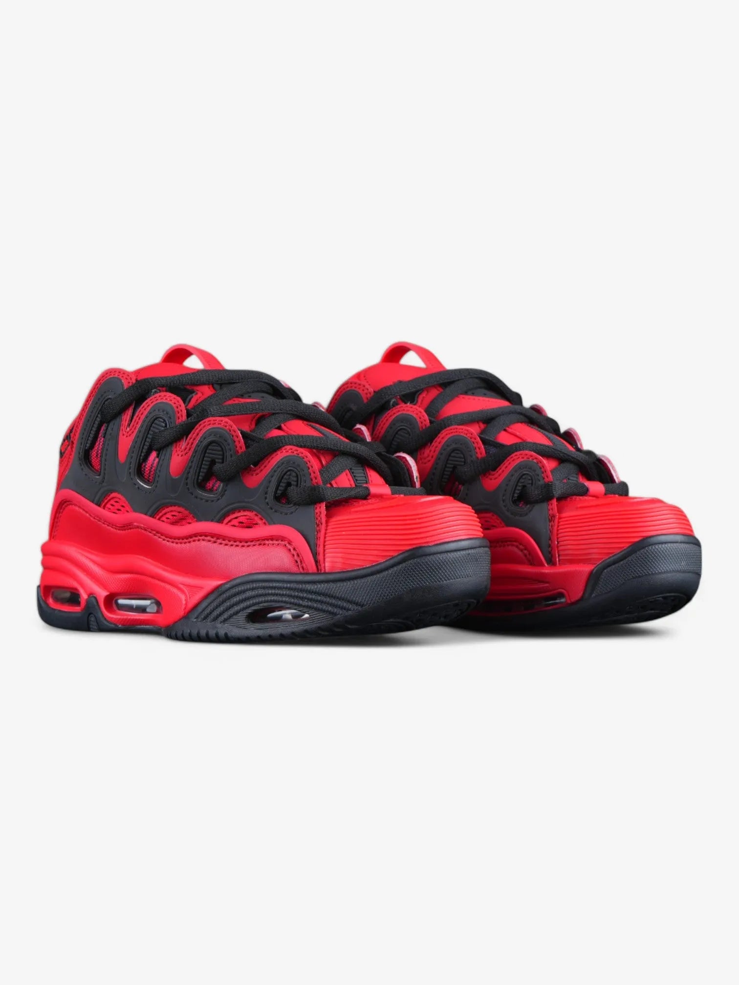 Osiris D3 2001 Skate Shoes - Black & Red High-Top Sneakers for Men | Retro Skateboarding & Streetwear Fashion | Perfect for Skating, Casual Wear & Urban Style