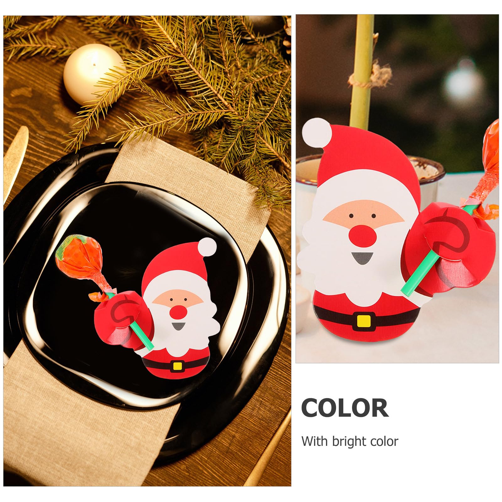 ARTIBETTER 150pcs Christmas Lollipop Paper Cards - DIY Santa Snowman Penguin Candy Holders for Holiday Party Decorations | Perfect for Classroom Crafts, Gift Wrapping & Christmas Tree Ornaments