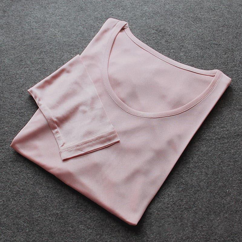 Premium Women's Silk Thermal Underwear Set - Soft & Warm Long Underwear for Cold Weather - Perfect for Winter Layering, Skiing & Outdoor Activities