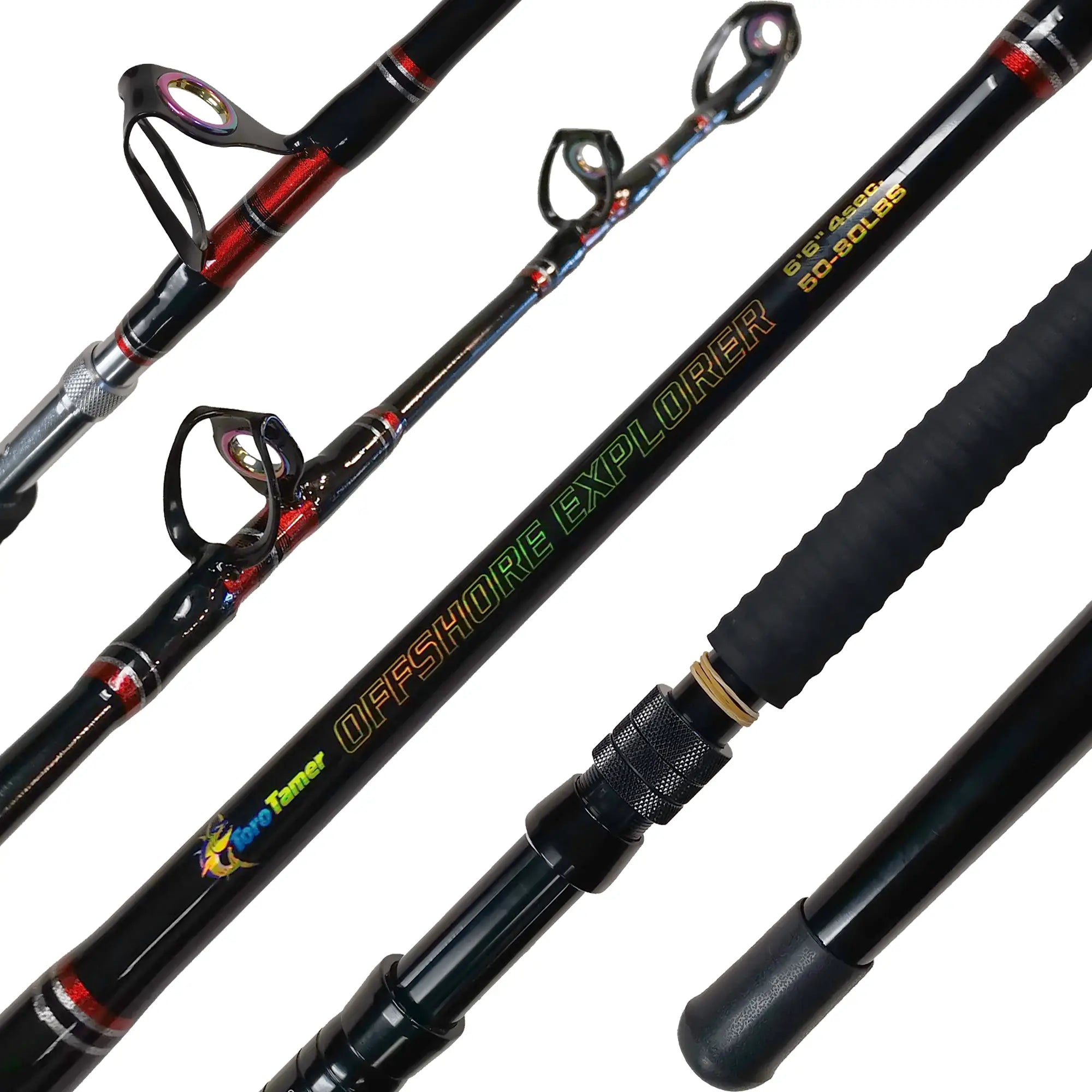 Toro Tamer Offshore Explorer Travel Fishing Rods - Lightweight & Durable Saltwater Fishing Rod for Travel & Boat Fishing Adventures