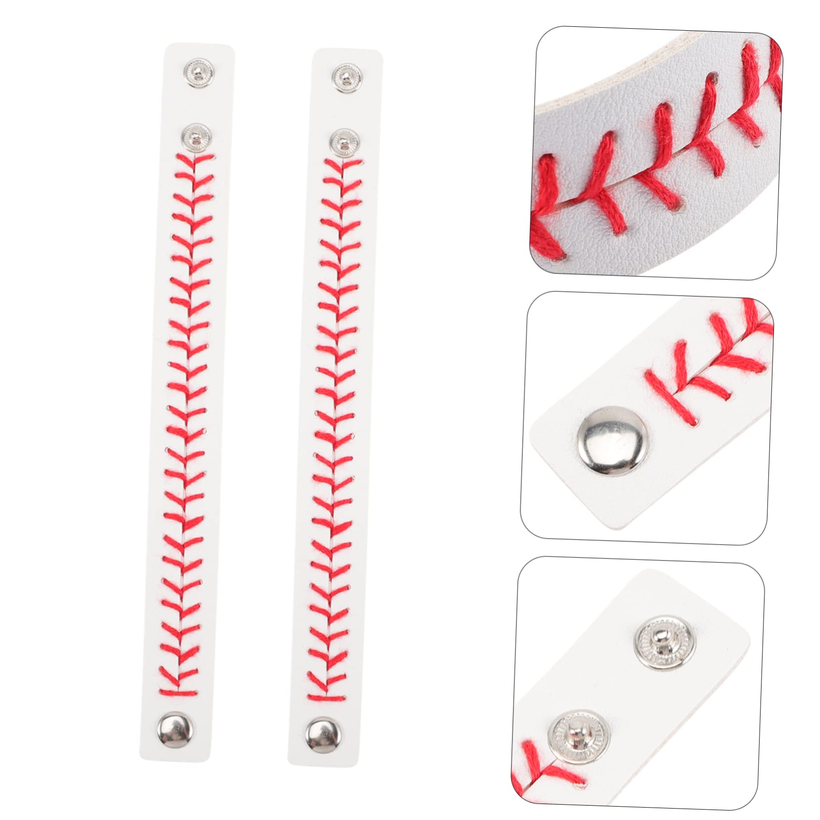 4 Pcs Baseball Bracelet for Women - Trendy European & American Style Sports Jewelry - Perfect for Games, Gifts and Everyday Wear