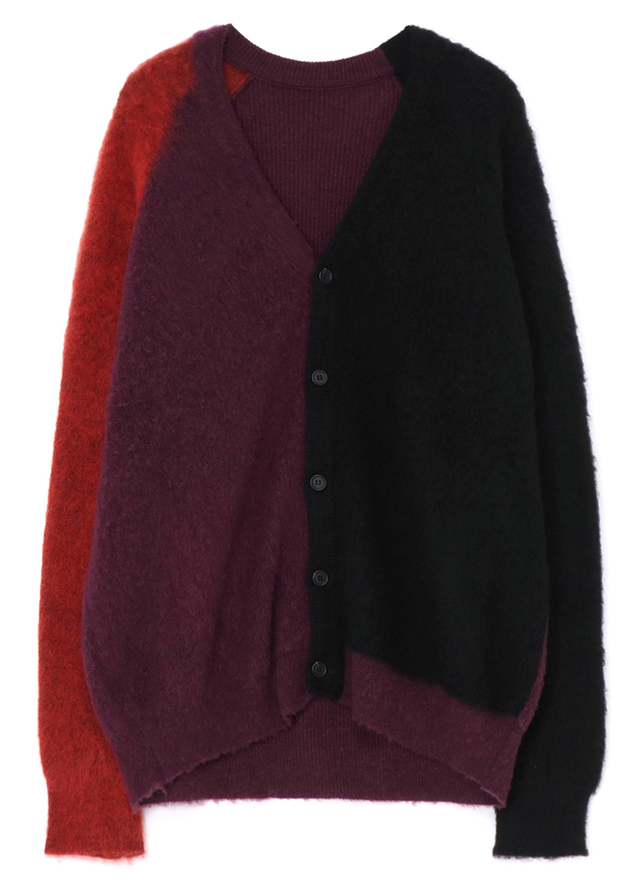 Stylish Color Paneling Mohair Cardigan for Women - Soft & Warm Knit Sweater for Fall & Winter - Perfect for Office, Date Night & Casual Outfits