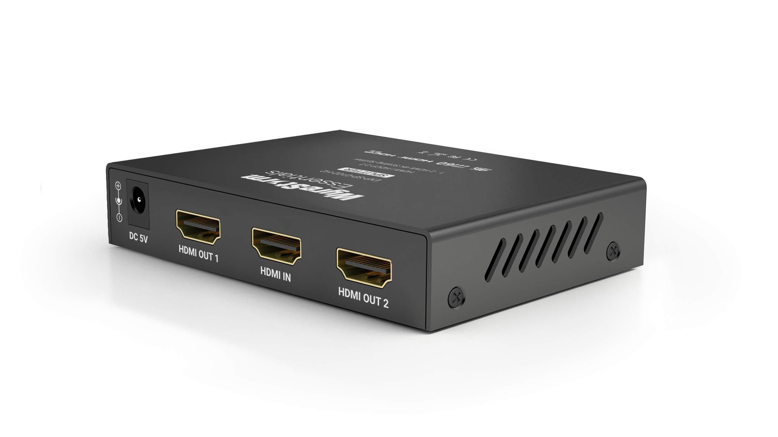 WyreStorm Essentials™ Plug & Play 1x2 HDMI Splitter with Scaling Feature - Duplicate & Scale HDMI Signals for Home Theater & Gaming Setup