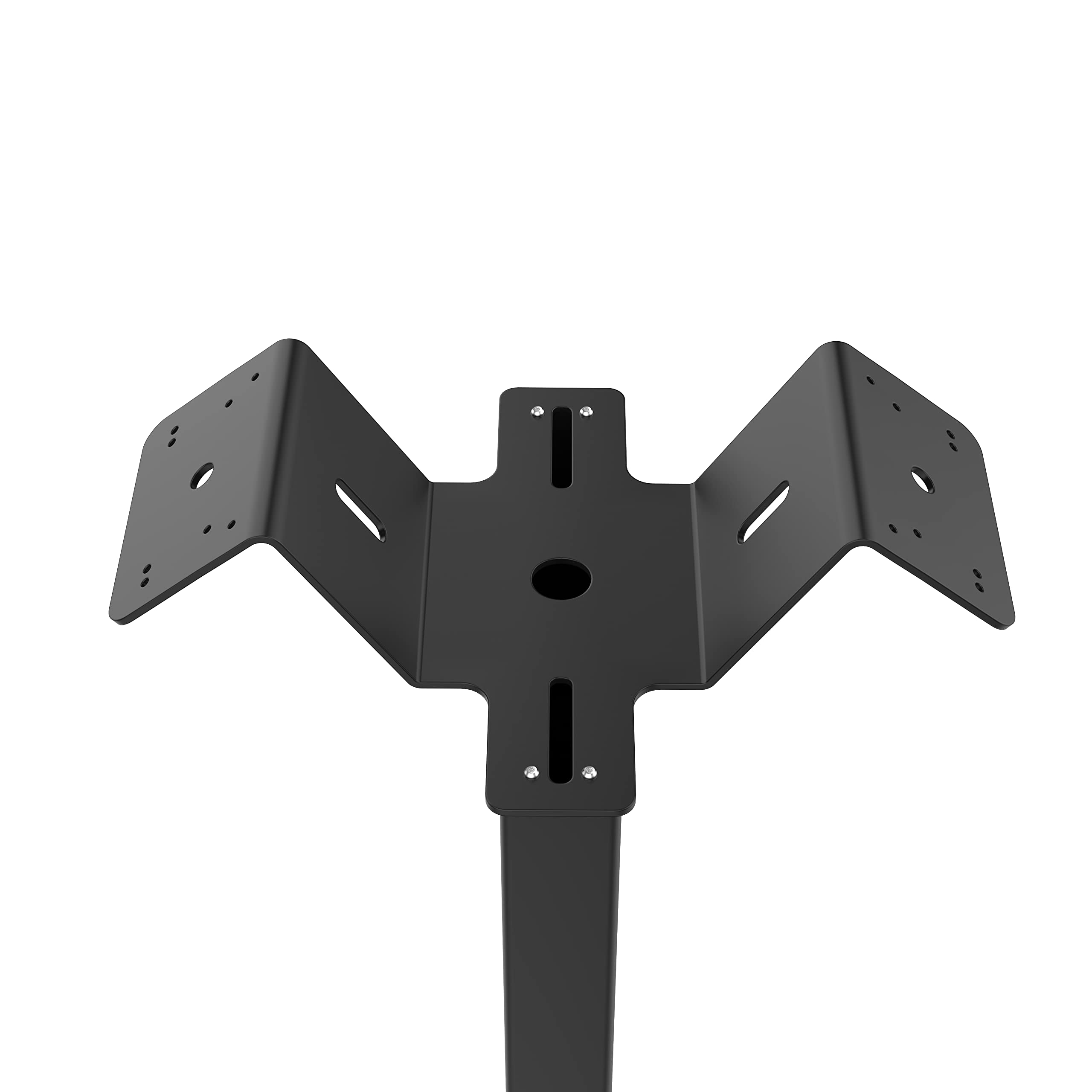 Heavy-Duty Dual Floor Stand Kiosk - VESA Compatible Adjustable Monitor Stand with Cable Management System, Scratch-Resistant Base & Support Brackets - Silver (ADD-PARAFSV2) - Perfect for Retail Displays, Digital Signage & Interactive Kiosks
