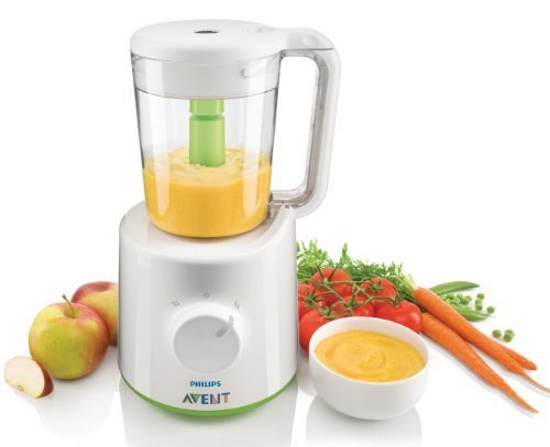 Philips Avent SCF870/21 2-in-1 Baby Food Steamer and Blender - Healthy Homemade Baby Food Maker for Fruits & Vegetables - Perfect for Making Purees, Mashed Foods & Infant Meals at Home