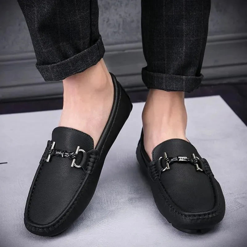 Men's Genuine Leather Driving Shoes - Comfortable & Stylish Loafers for Casual Wear, Work & Travel