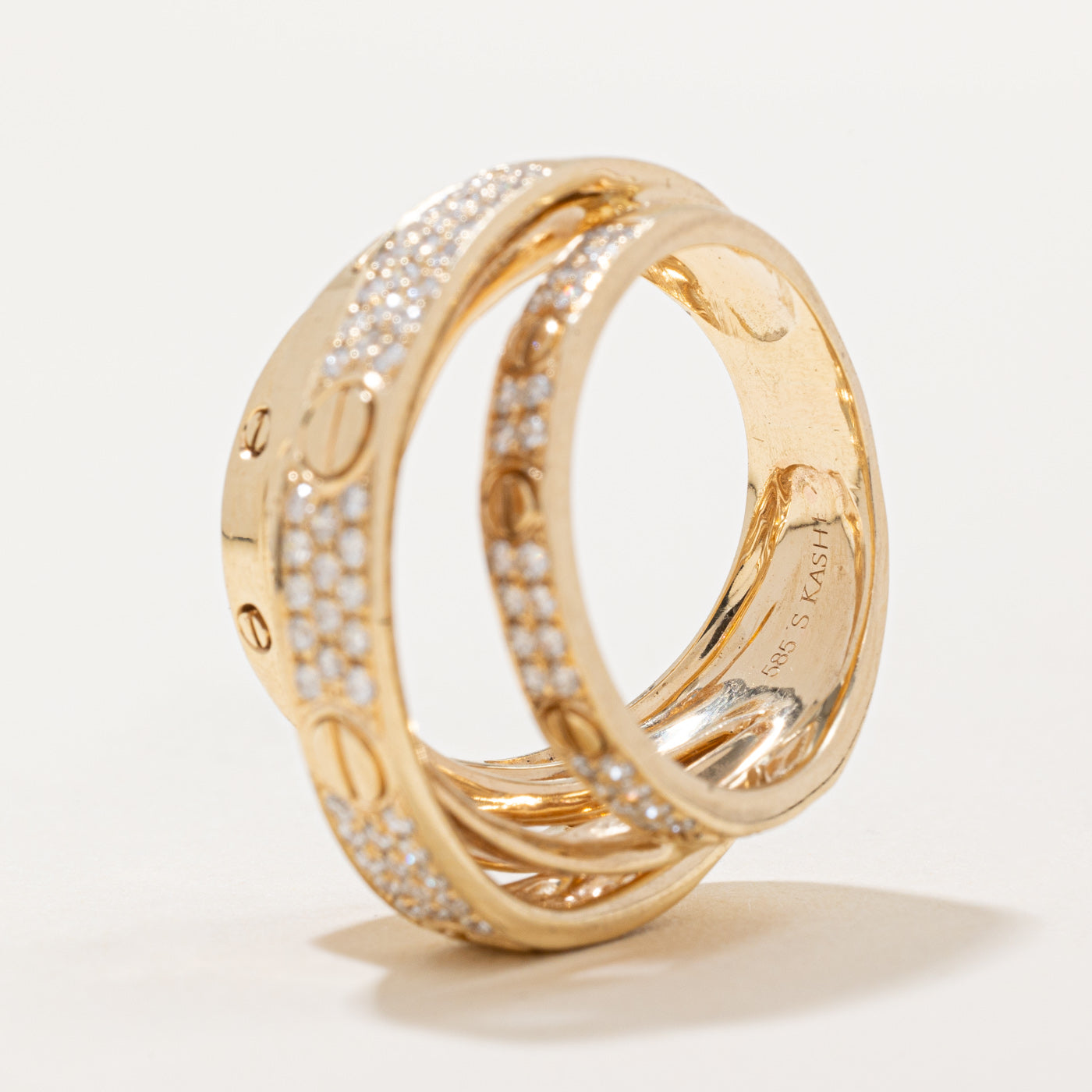 Elegant Overlapping Diamond Ring - 0.50 Carat Total Weight (CTW) - Size 7.5 - Perfect for Engagement, Anniversary & Special Occasion Gifts