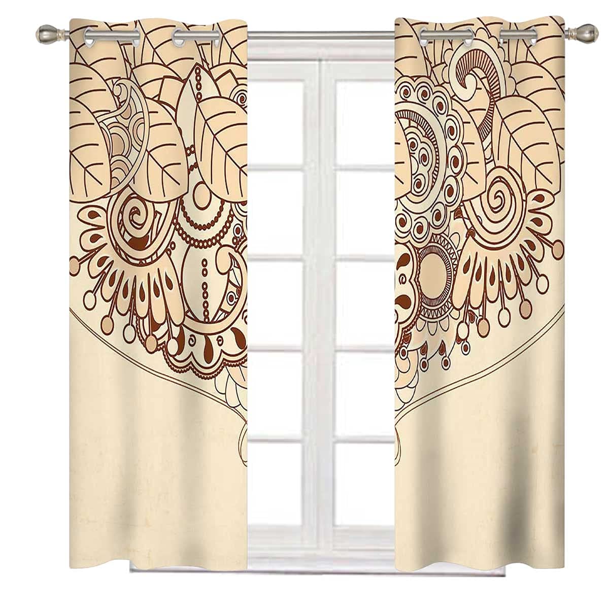 84 Inch Blackout Noise Cancelling Curtains - Set of 2 Panels (96x84 Inch) for Bedroom & Living Room | Thermal Insulated Window Drapes with Eastern Design - Perfect for Home Theater, Office & Nursery