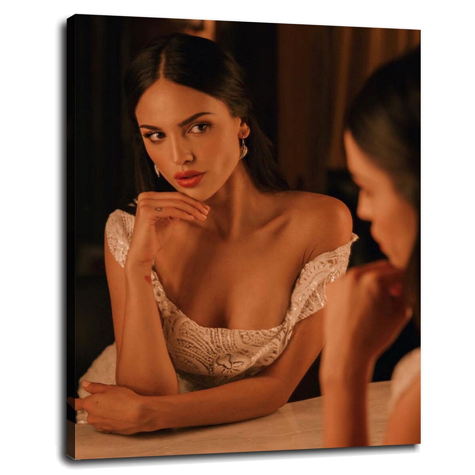 EIZA GONZALEZ Canvas Wall Art Print - 32x24 Inch Framed Poster for Home, Office & Bedroom Decor - Perfect for Living Room Aesthetics & Gift Giving