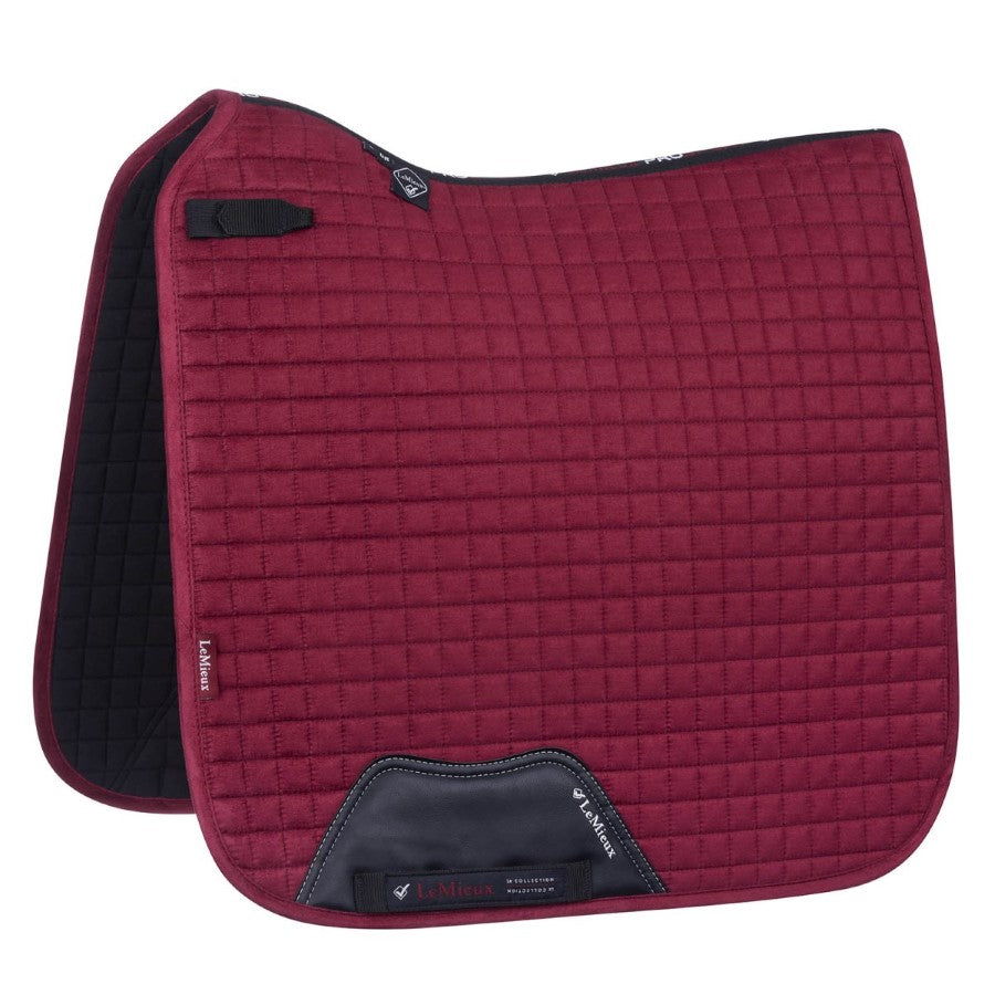 Premium Lemieux Suede Dressage Square Saddle Pad - Comfortable & Non-Slip Equestrian Saddle Pad for Dressage Training & Horse Shows