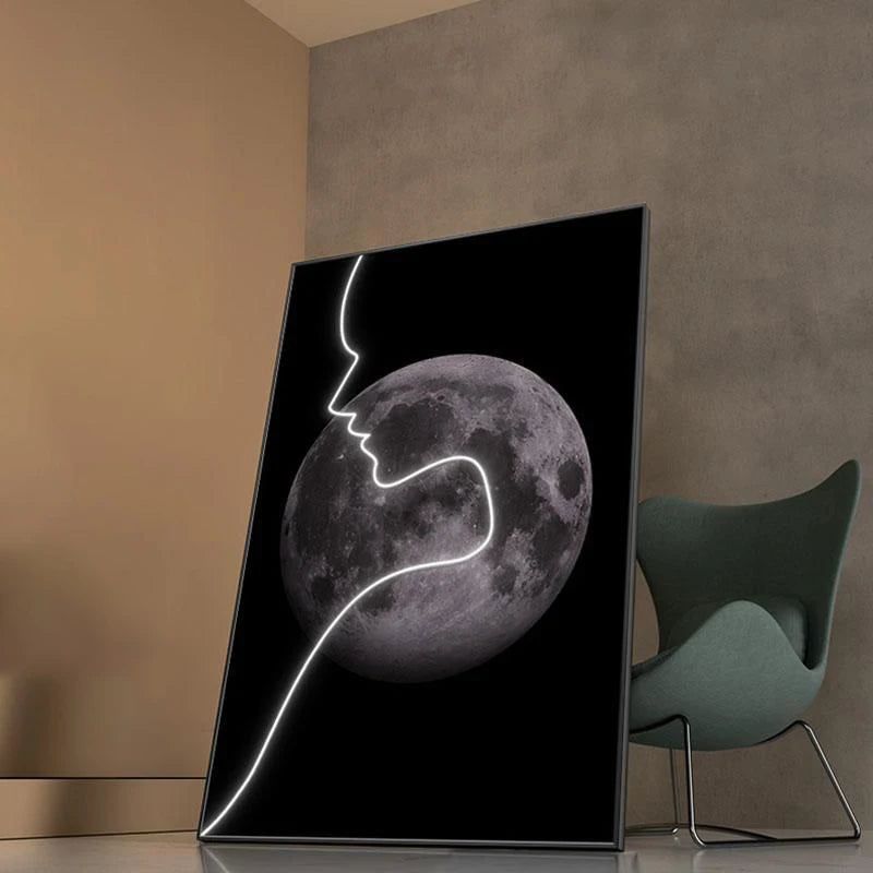 Abstract Figure LED Porch Wall Art - Modern Outdoor Light Sculpture for Patio, Garden & Entryway Decor - Energy Efficient Waterproof Landscape Lighting for Home & Commercial Use