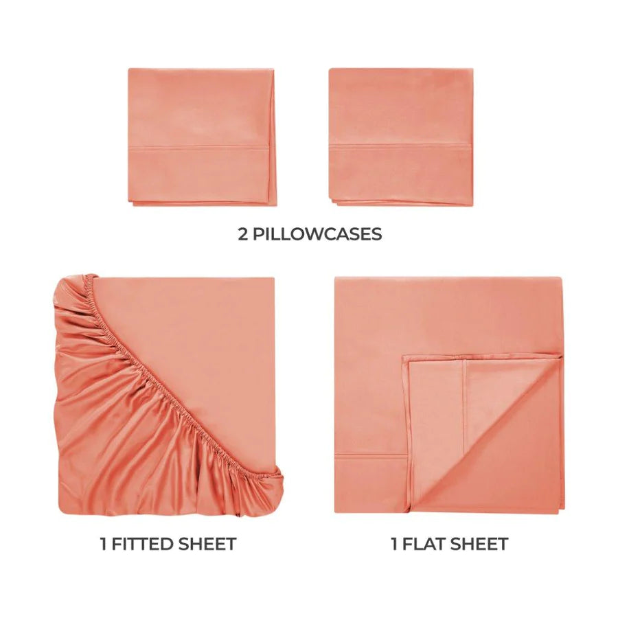 Premium 300 Thread Count Modal Bed Sheet Set from Beechwood - Deep Pocket Fitted Sheets for Queen/King Size Beds - Ultra Soft & Breathable Bedding for All-Season Comfort