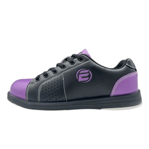 ELITE Youth Classic Black/Purple Bowling Shoes - Lightweight & Comfortable for Kids & Teens - Perfect for League Play, Casual Bowling & Arcade Fun