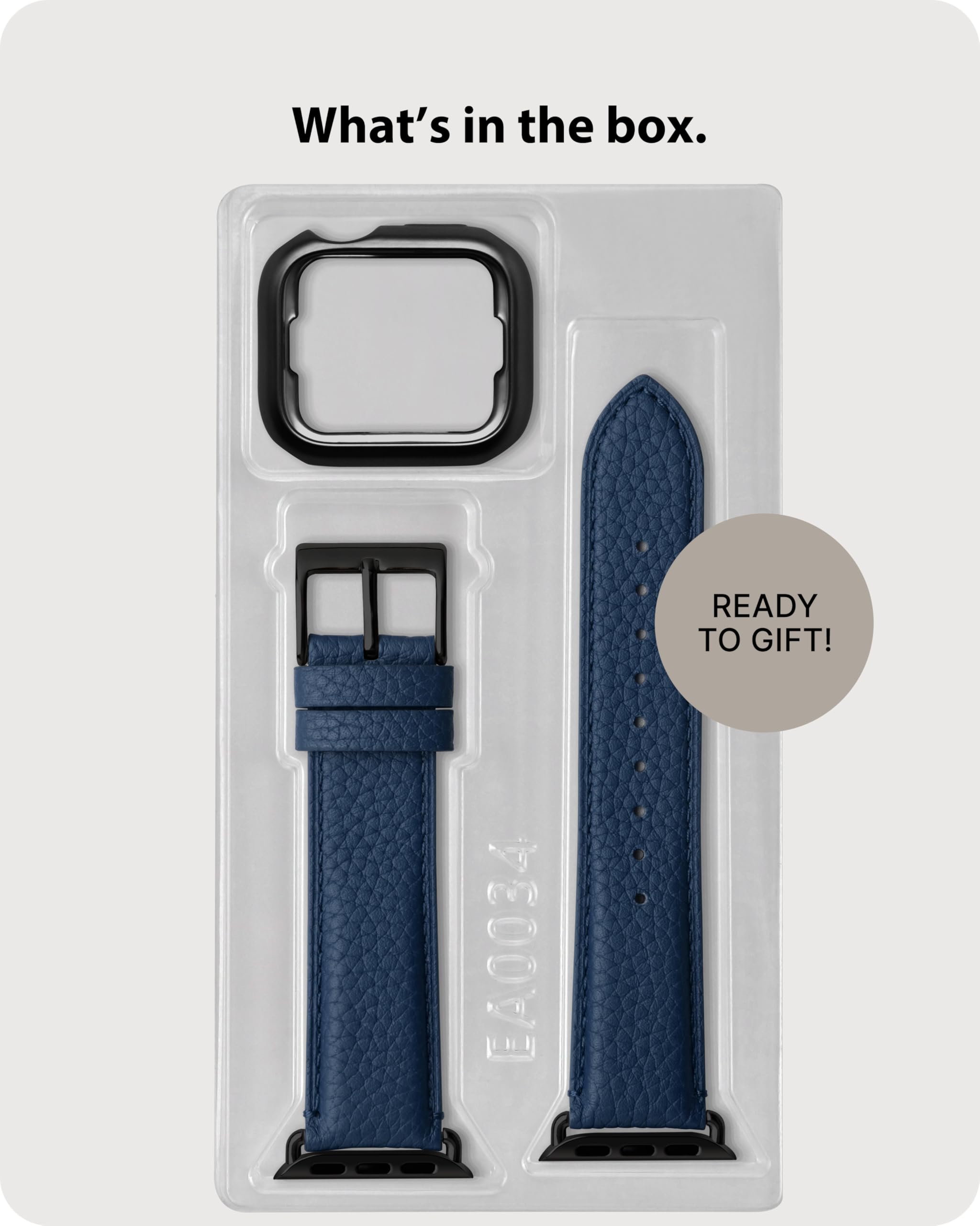Fullmosa Genuine Leather Apple Watch Bands Compatible with Series 9/8/7/6/5/4/3/2/1/SE/Ultra 2 - 38mm 40mm 41mm 42mm 44mm 45mm 49mm - Stylish Dressy iWatch Strap with Protective Case for Women | Perfect for Work, Parties & Everyday Wear