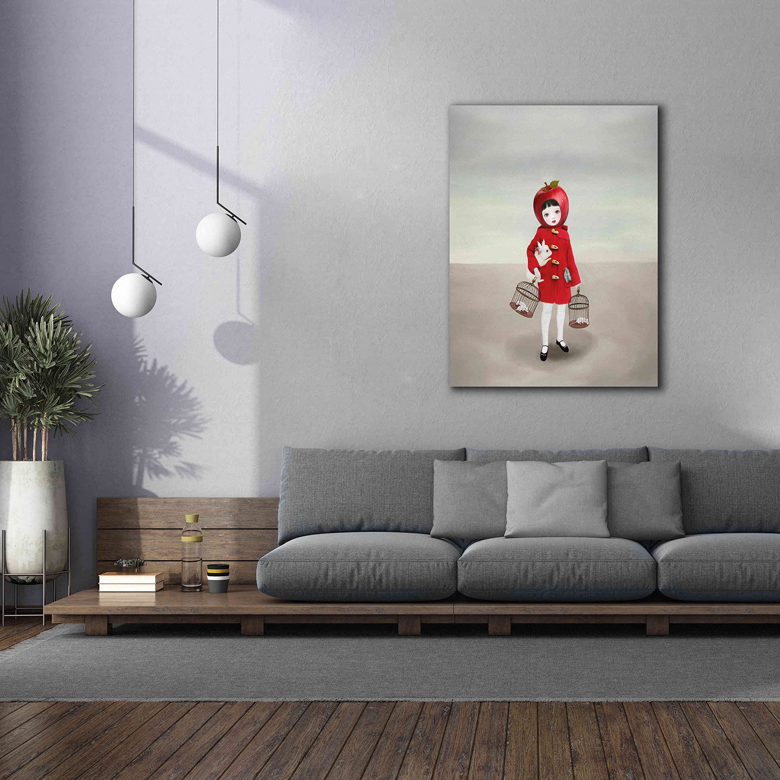 Ruby by Art & Ghosts - Large 40x54 Inch Canvas Wall Art Painting - Modern Home Decor for Living Room, Bedroom & Office