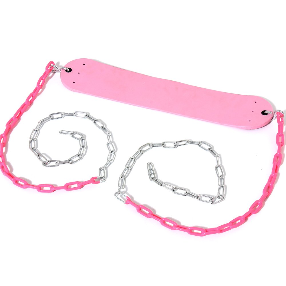 **Pink Heavy Duty Toddler Swing Set - High Back Full Bucket Swing Seat for Kids - Outdoor Playground & Backyard Swing Accessories - Perfect for Playtime & Backyard Fun**
