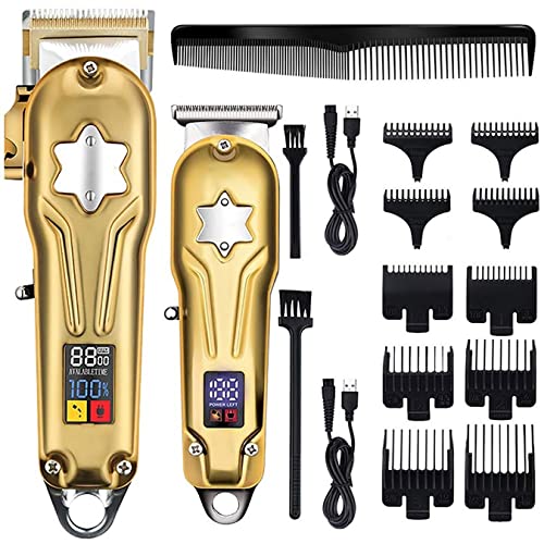 Professional Hair Clippers for Men - Barber-Grade Electric Hair Trimmer with Full Metal Body, Powerful Motor for Beard & Hair Cutting - Perfect for Home Grooming & Salon Use (Includes Storage Box)