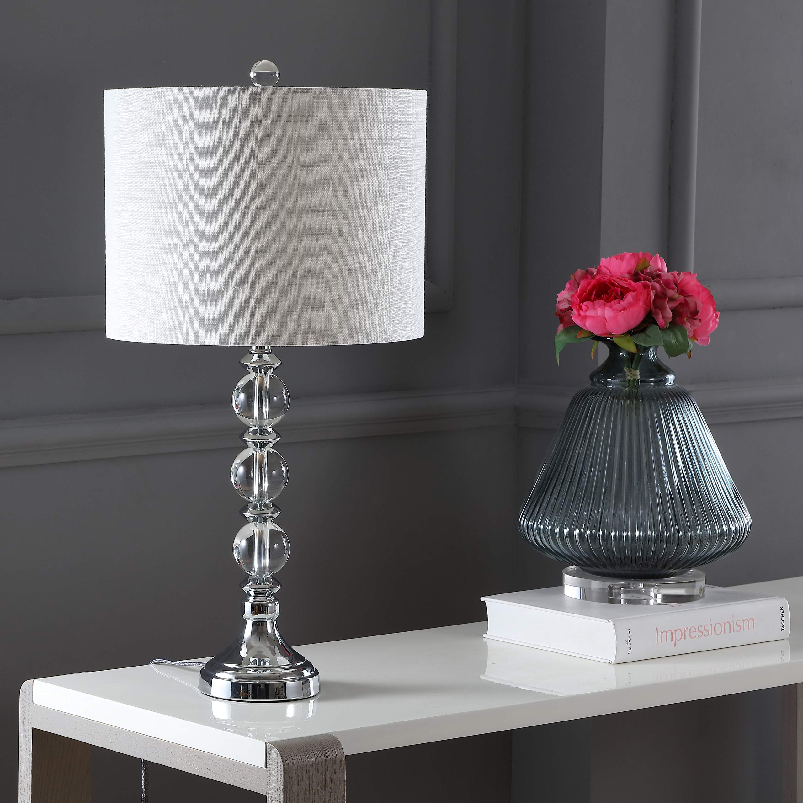 Jonathan Y JYL5041A-SET2 Modern Crystal & Metal LED Table Lamps - Set of 2, 26
