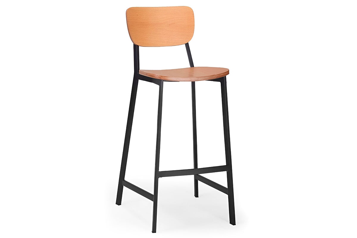 MS Hospitality Zesra Barstool - 29.5 Inch Seat Height, Modern Bar Stool for Kitchen Island, Breakfast Bar & Home Decor