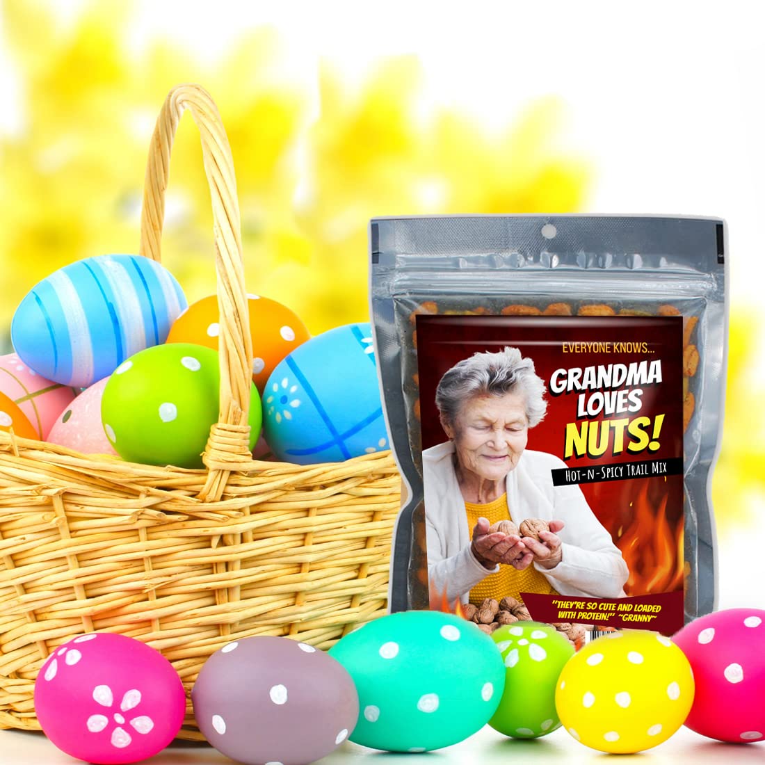 Grandma Loves Nuts Spicy Trail Mix - Premium USA-Made Snack with Chili Flavor - Perfect for Office Snacking, Road Trips & Gift Giving