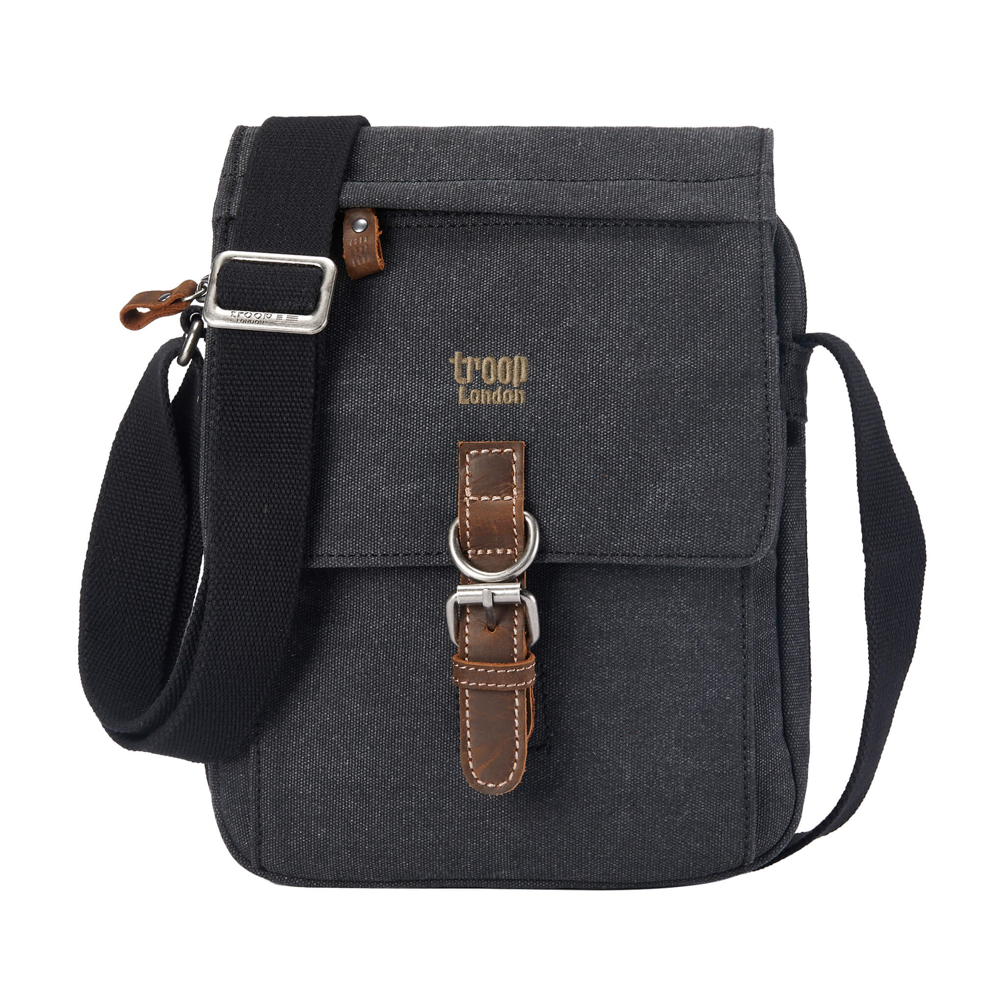 TRP0211 Troop London Classic Canvas Crossbody Bag for Men & Women - Stylish & Durable Everyday Shoulder Bag for Work, Travel & Casual Outings