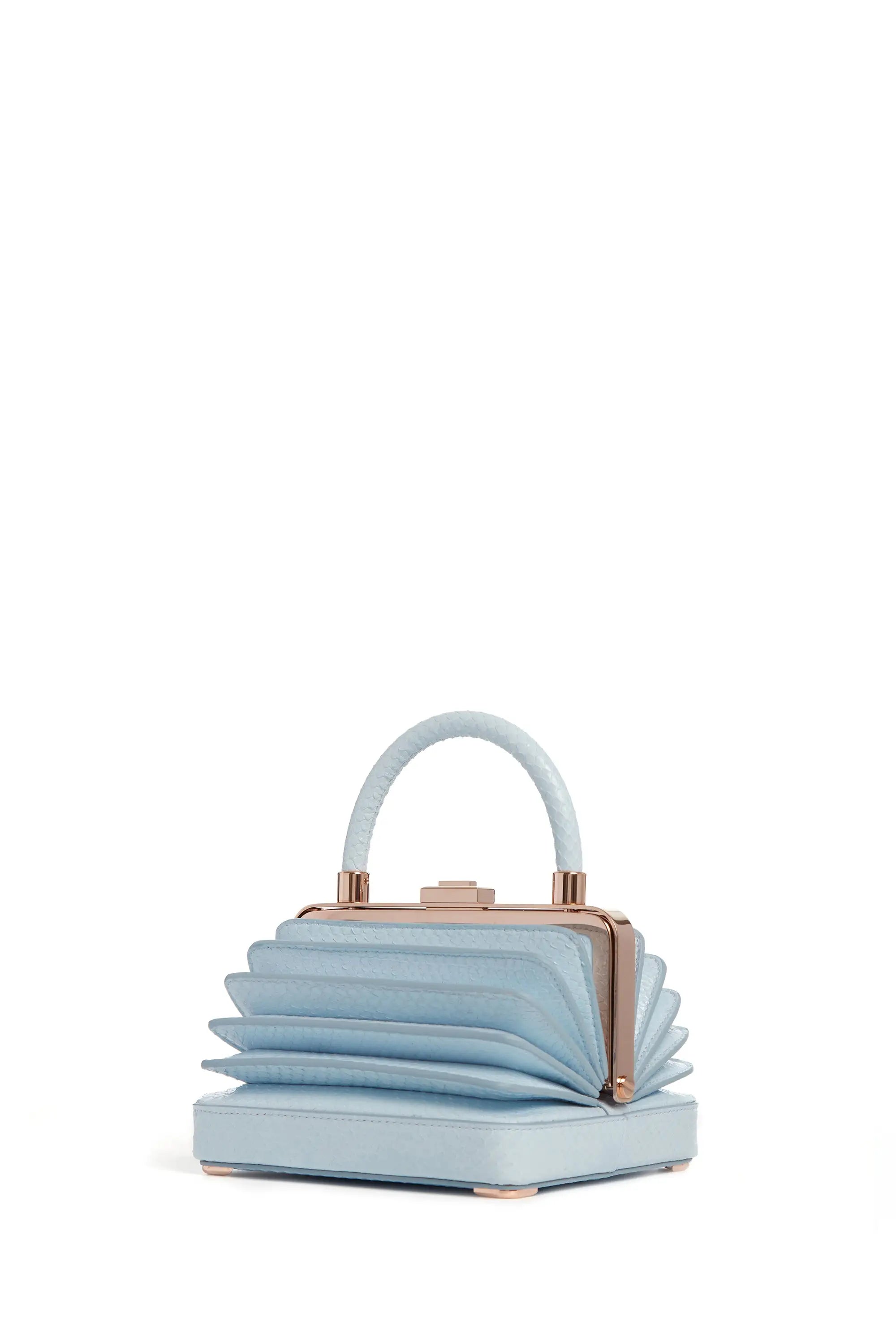 Small Diana Bag in Light Blue Snakeskin - Stylish Crossbody Purse for Women | Perfect for Everyday Use, Date Night & Travel Accessories