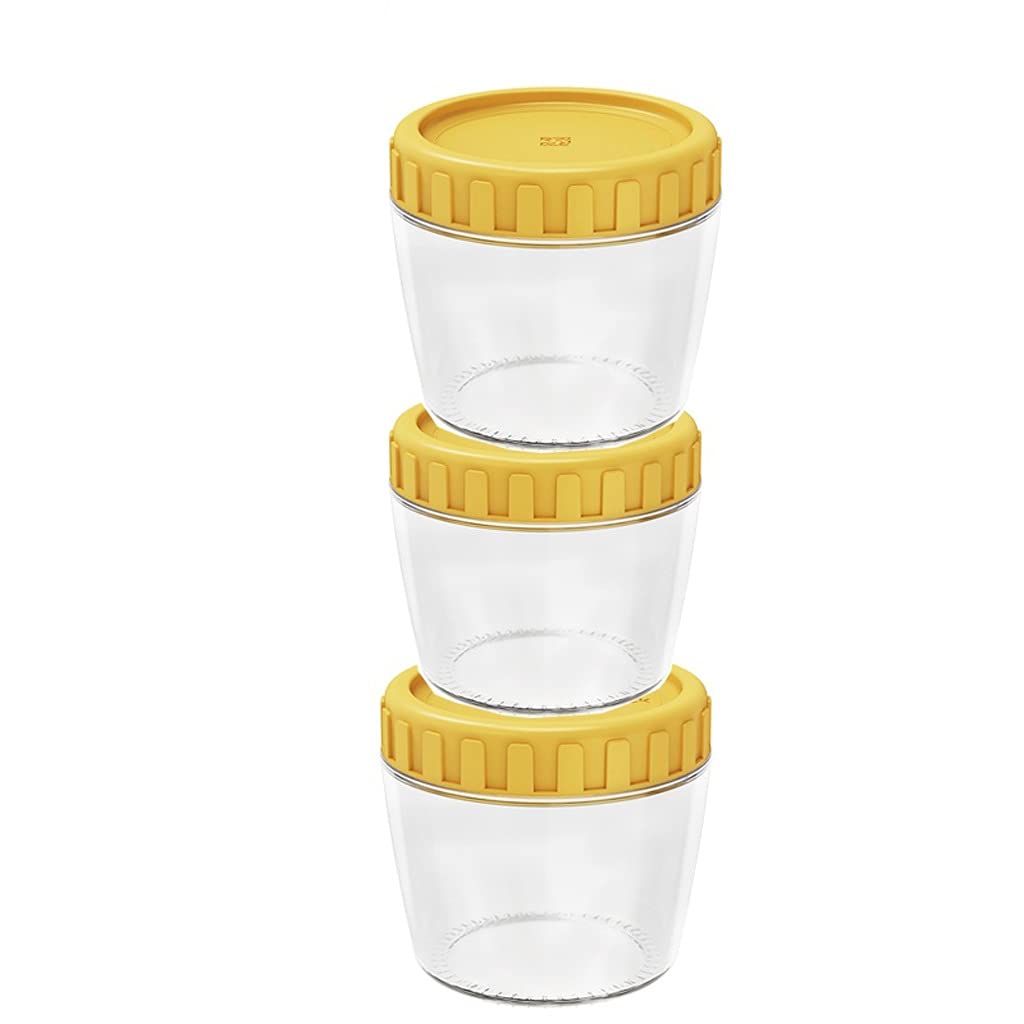 Airtight Grain Storage Containers 3-Pack - Stackable Kitchen & Pantry Organizers with Lids for Flour, Rice, Sugar - BPA-Free Freezer Safe Food Canisters for Home Countertop Storage (Color: Clear) | Perfect for Bulk Food Storage, Meal Prep & Space-Saving Organization
