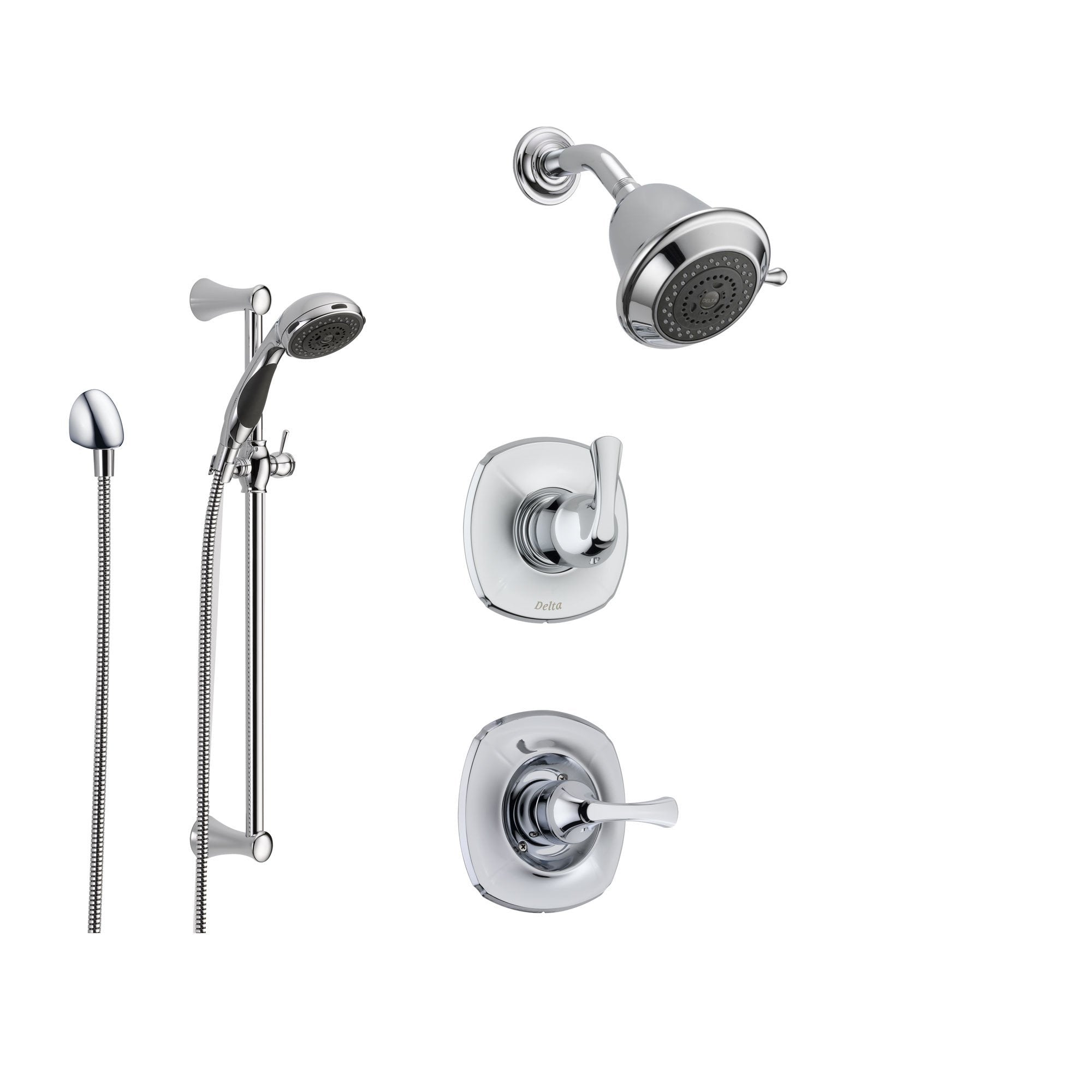 Delta Addison Chrome 3-Function Shower System with Showerhead, Handheld Spray & Diverter - SS149284 - Perfect for Bathroom Renovation & Spa-Like Shower Experience