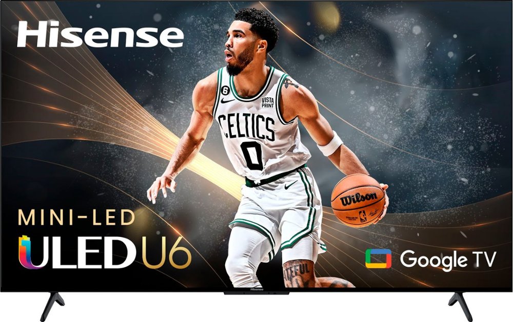 Hisense 75U6K 75-Inch U6 Series Mini-LED QLED 4K UHD Smart TV with Google Assistant - Perfect for Home Theater, Gaming & Streaming Netflix